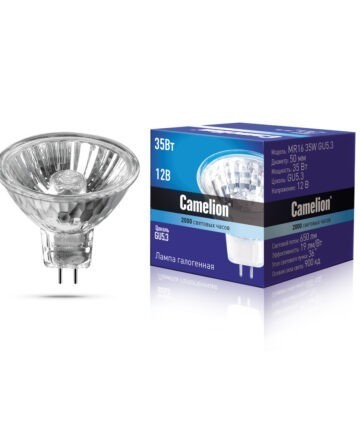 Camelion MR-16 35W 12В (Эл.лампа галогенная с защитным стеклом) 2931