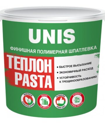 Шпатлевка полимерная готовая ЮНИС ПАСТА ТЕПЛОН 5  КГ