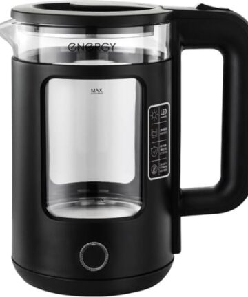 Чайник электрический ENERGY E-256 1,5л, диск, 1,5кВт, стекло/пластик 164138