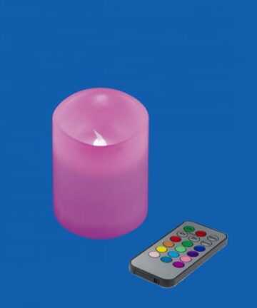ULD-F052 RGB RC CANDLE Фигура светод. "Свеча" на батарейках, 7,5х10см, 1 светодиод, RGB свет, пульт