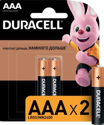 Элемент питания DURACELL Simply AAА LR03/286 BL20 2шт