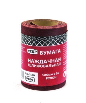 Бумага для шлифования Р 100 100 мм*5 м Кедр 140-0100